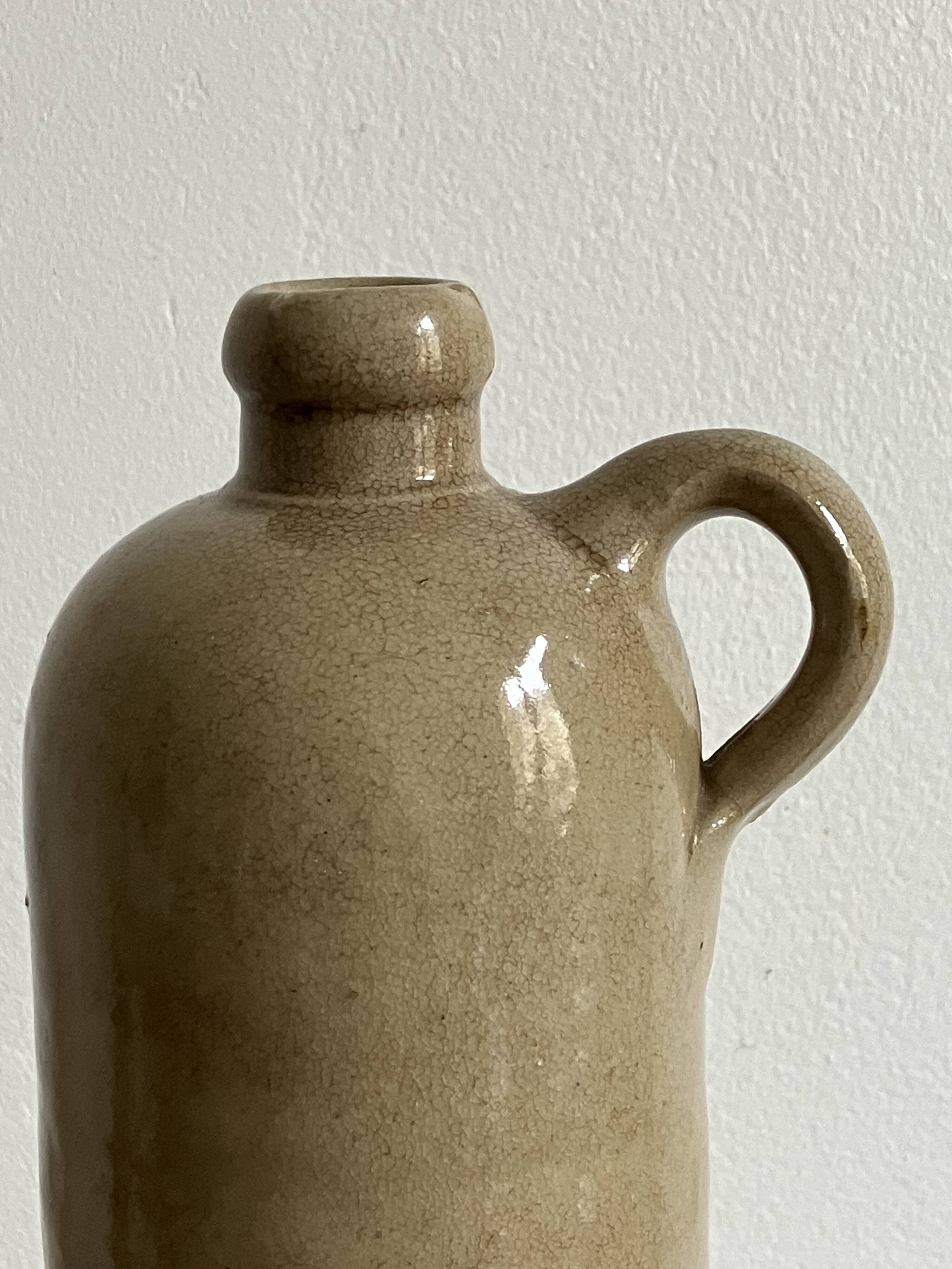 Glazed stoneware bottle