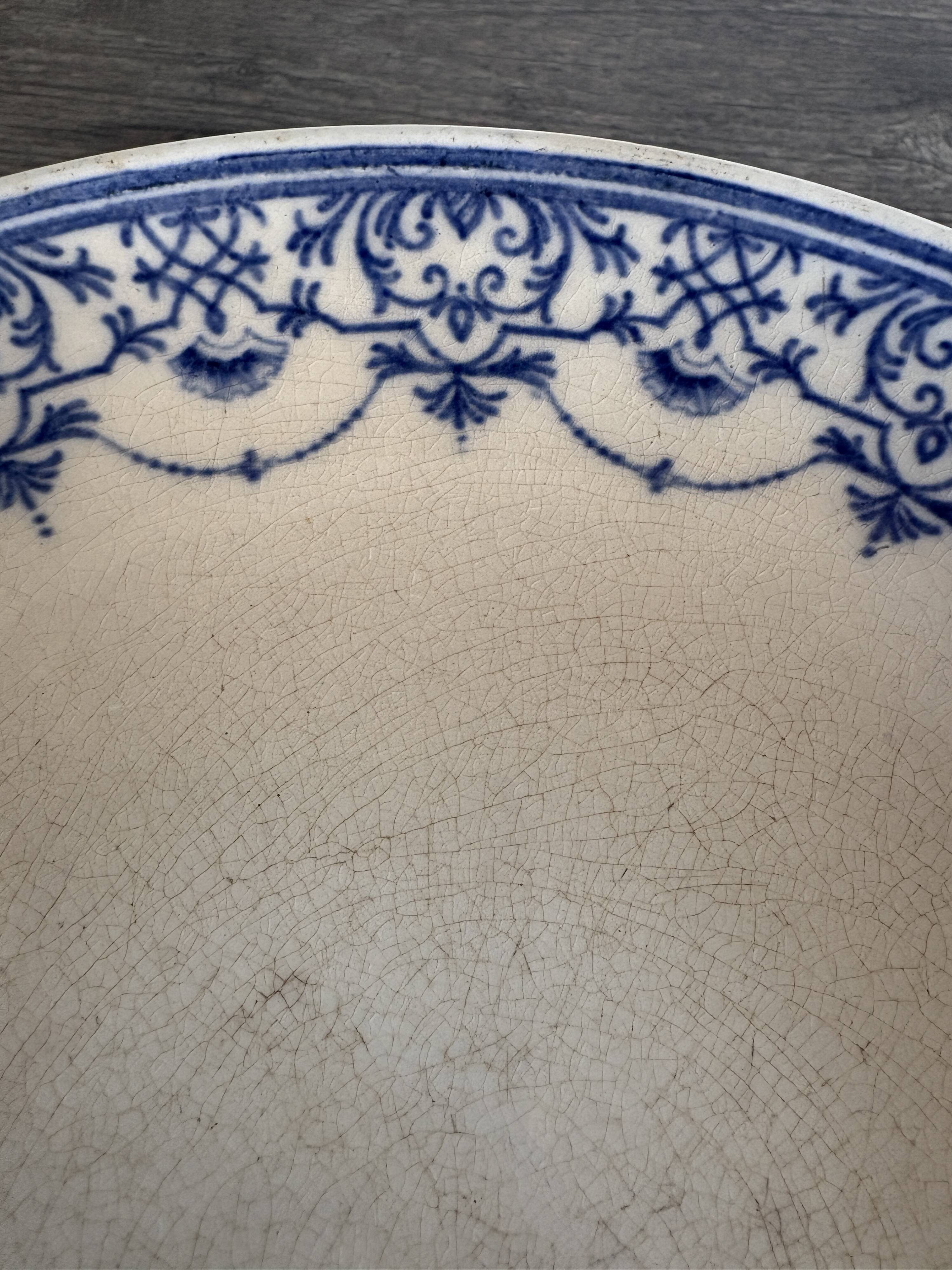 Antique compote dish from Creil and Montereau in ironstone - 19th century