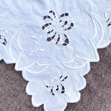 Large antique embroidered tablecloth 190x260