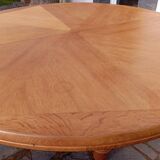 Large oak table by Guillerme & Chambron