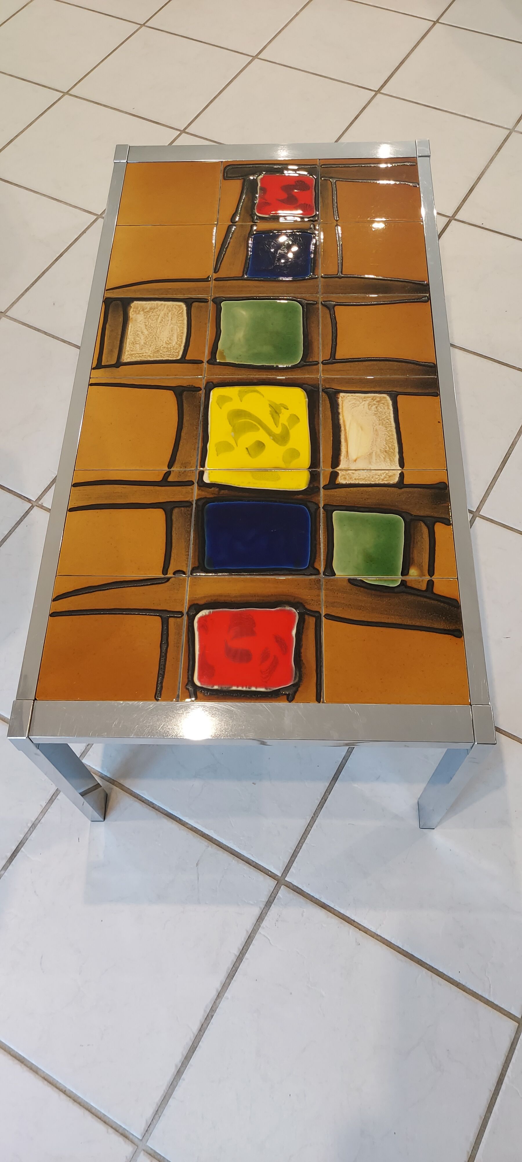 Vintage ceramic coffee table 1970s