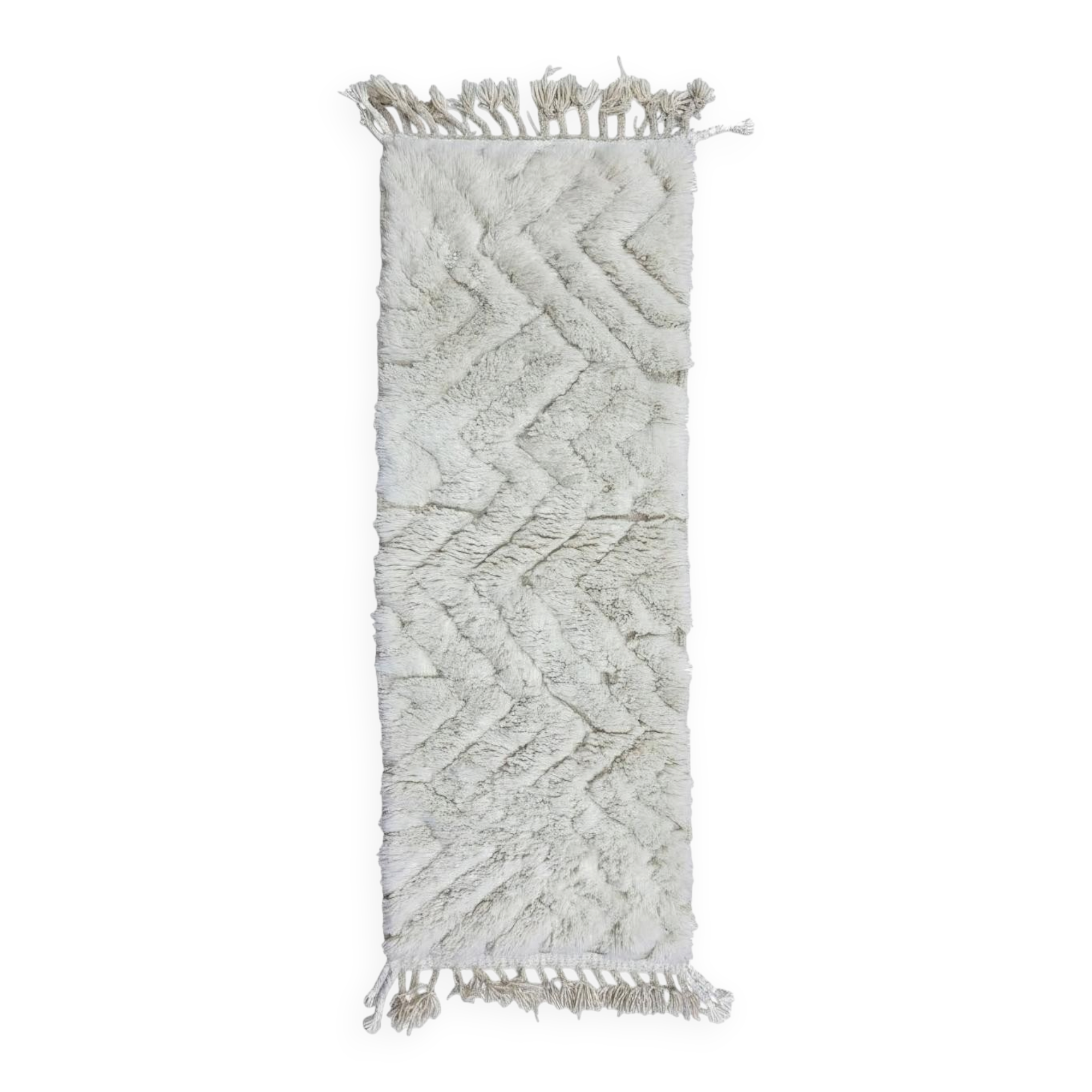 White Hallway Rug - 191 x 70 cm