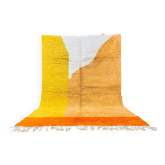 Tapis jaune orange en lain 150cmx250cm