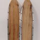 Pair of old skis in wood and zinc 175 cm