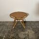 Table basse en rotin vintage