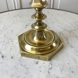 Bougeoir / chandelier en laiton doré années 20