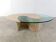 Travertine  and glass Coffee Table 1970s
