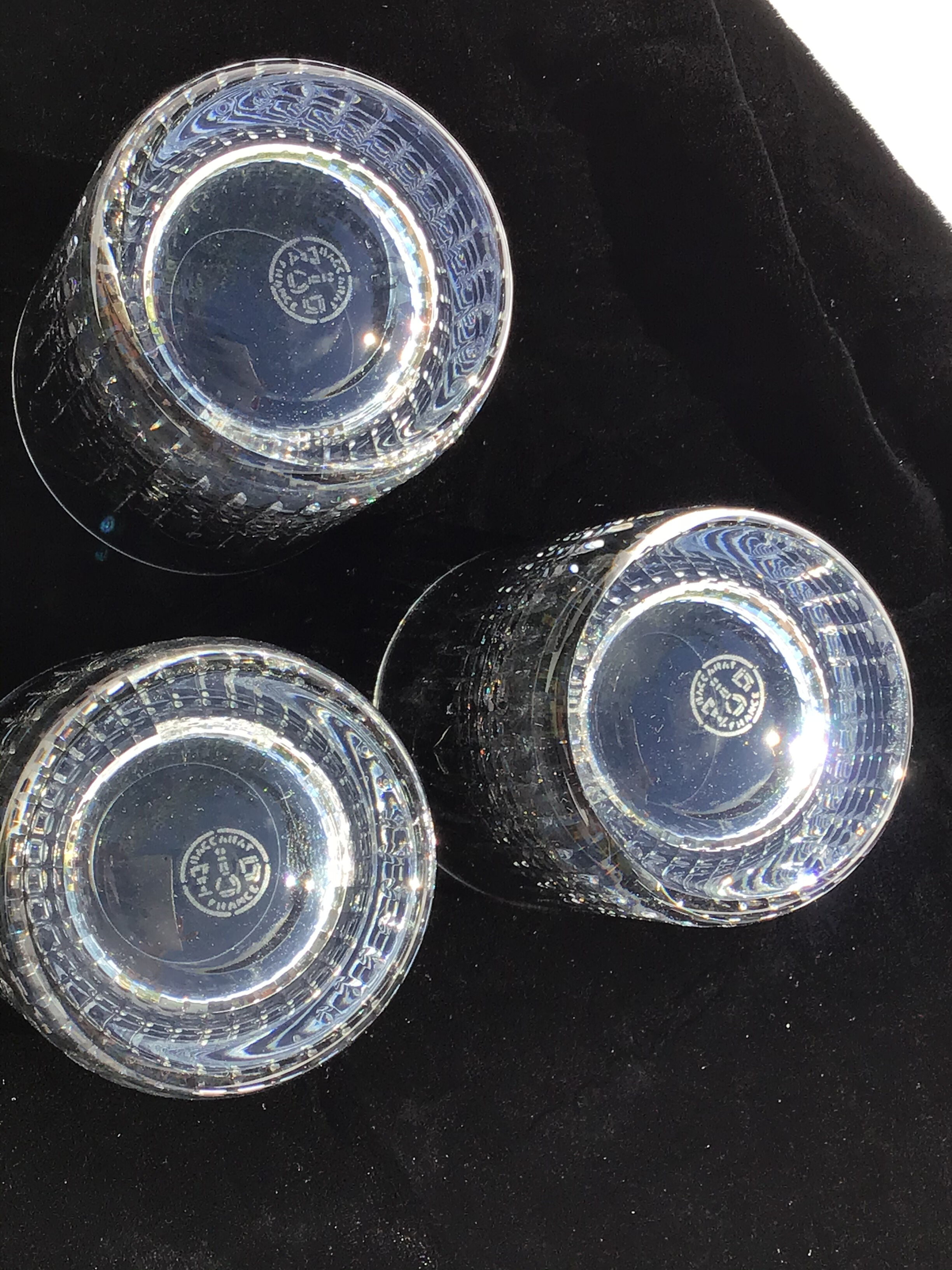 3 Crystal Glasses Baccarat model Nancy