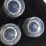 3 Crystal Glasses Baccarat model Nancy