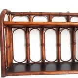 Vintage rattan wall shelf 1960