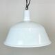 Industrial White Enamel Pendant Lamp from EMAX, 1960s