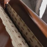 Paire fauteuils cuir camel