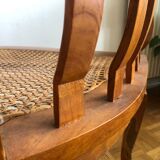 Exotic wooden canne colonial armchair