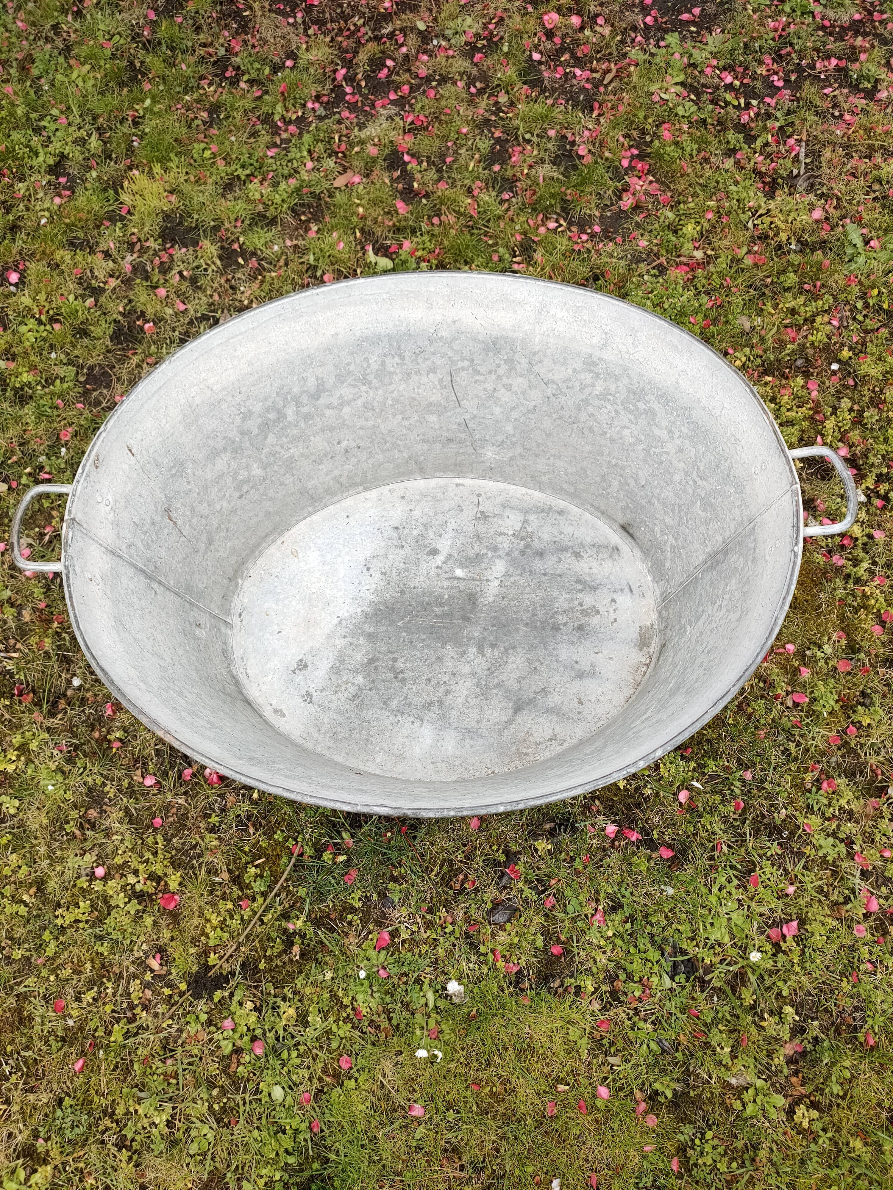 Old zinc basin