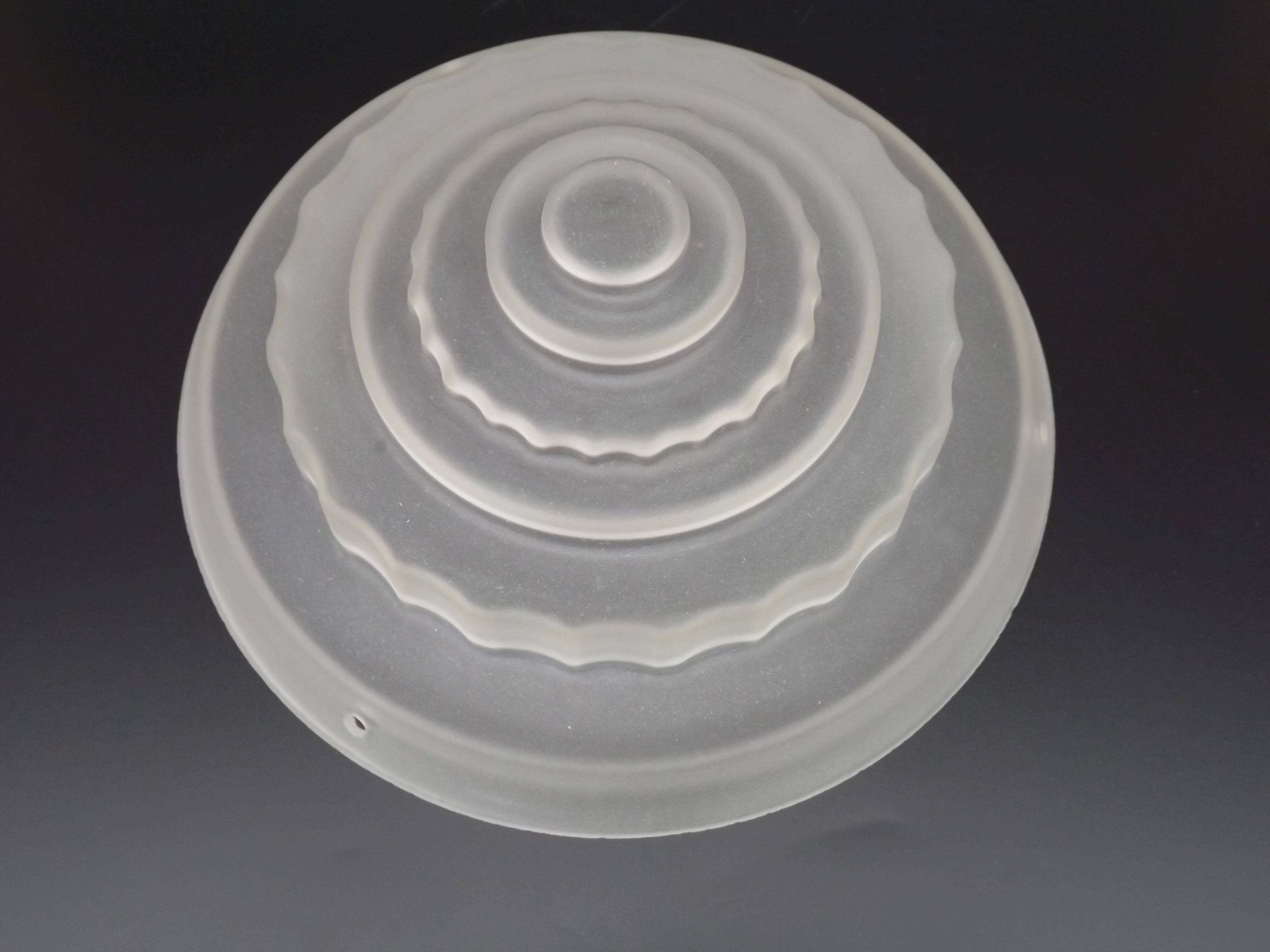 French Vintage Art Deco Skyscraper Style Opaque Glass Pendant Lamp Shade 52