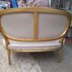 Two-seater bench wood fabric