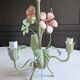 Ancien lustre fleuri italien