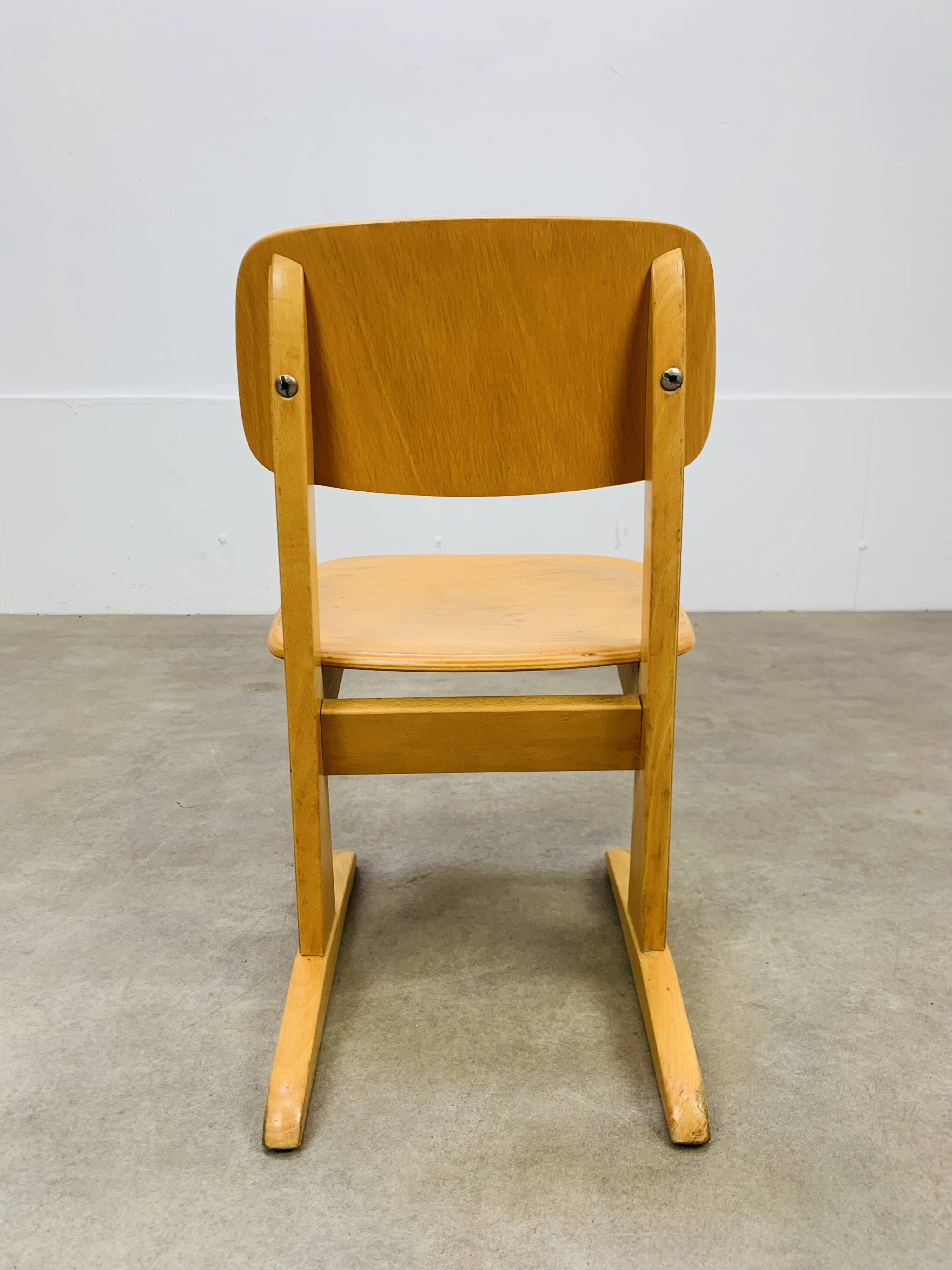 Casala children's chair from the 60s, wood, vintage