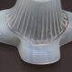 French vintage pale blue opaque glass replacement shade with frilled edge.