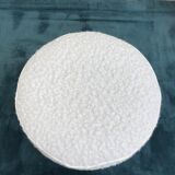 Round pouf retro loop ecru