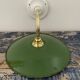 Vintage wall lamp in green enamelled sheet metal electrified to nine