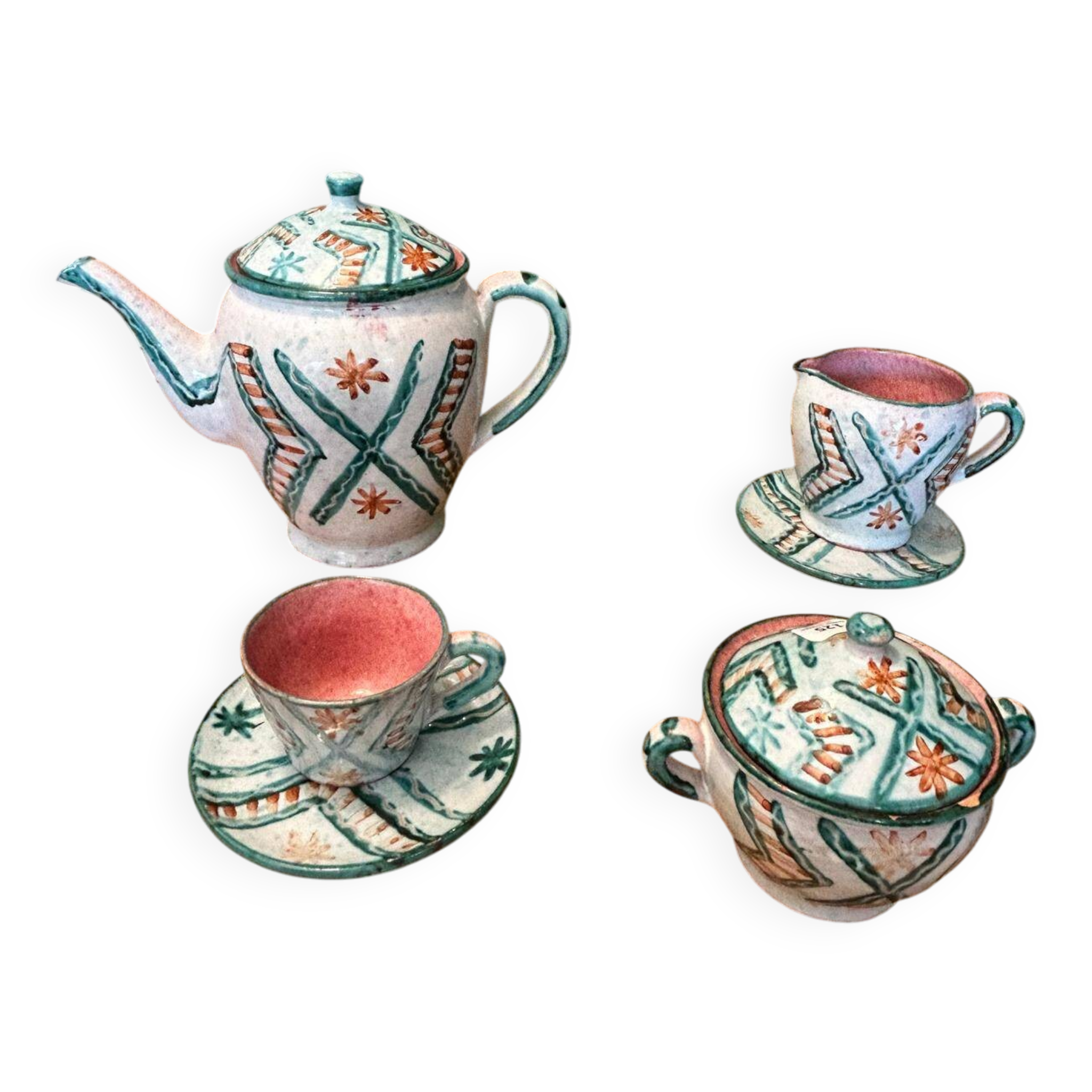 Humbert Pittari coffee service set in Vallauris