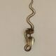 Pair of Egyptian Revival Style Engraved Brass Cobra Sconces