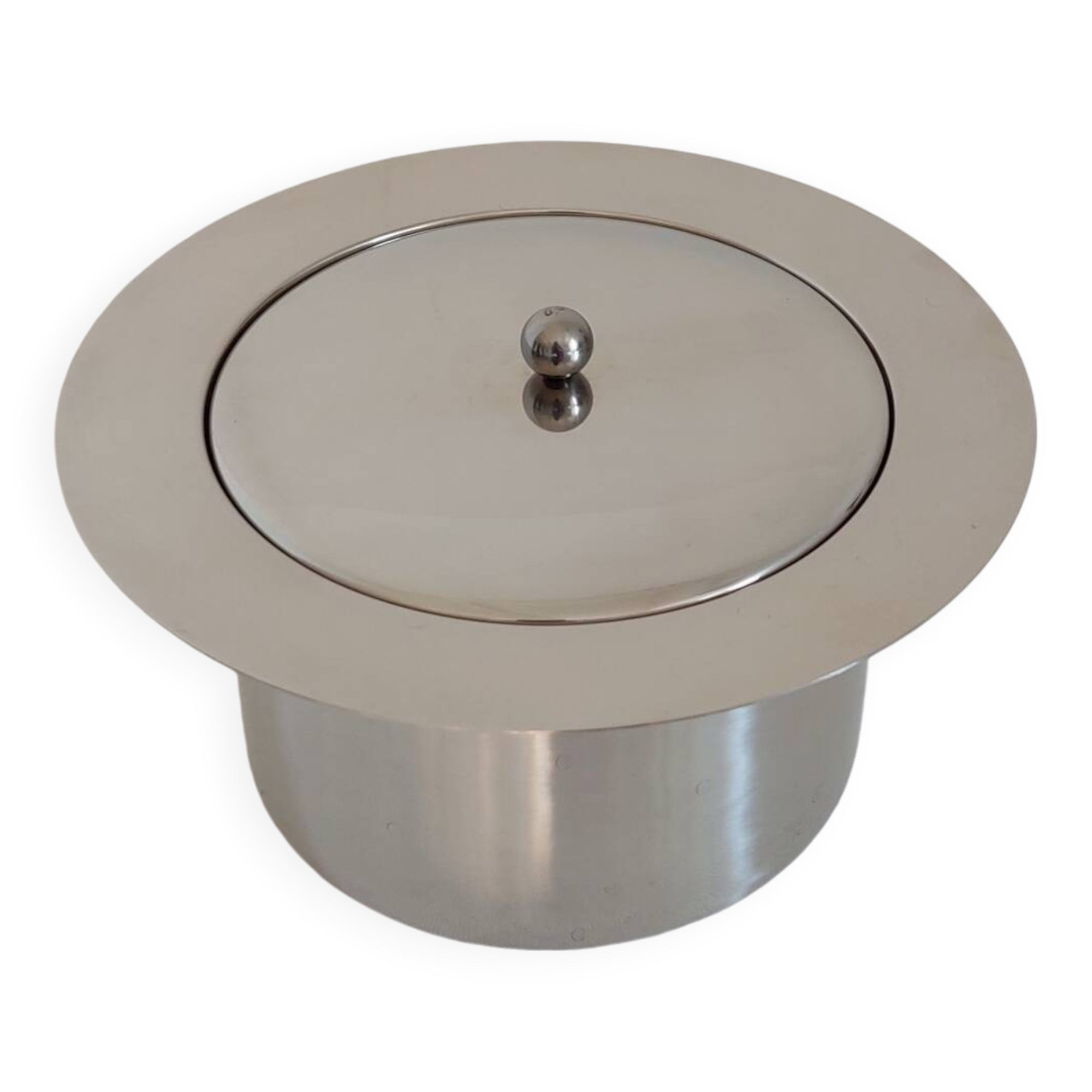 Designer stainless steel ice bucket