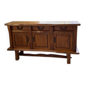 Brutalist sideboard in blond elm Aranjou