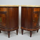 Paire de chevets Art Déco demi-lune en acajou vers 1925