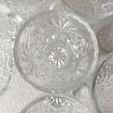Verres hauts vintage moulé effet ciselé