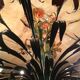 Metal chandelier painted floral decoration 12 lights