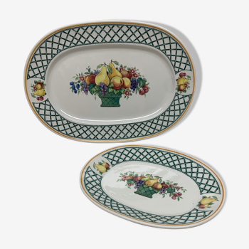 Lot 2 plats ovales villeroy et boch basket