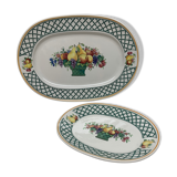 Lot 2 oval dishes villeroy and boch basket
