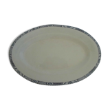 Plat de présentation oval  36x24cm Terre de Fer Salins