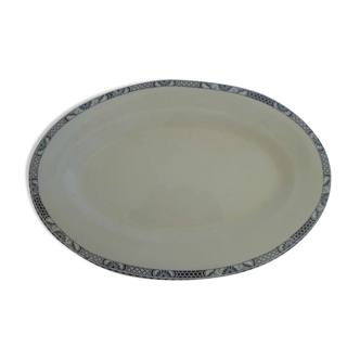 oval presentation dish 36x24cm Terre de Fer Salins