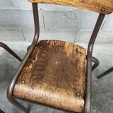 4 vintage school chairs