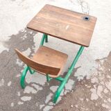 Vintage school desk, old cellar find.