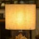 Lamp with plane tree leaf inclusion by Pierre Giraudon 1970s
