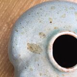 Vase artisanal forme libre bleu