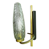 Vintage Glass Moulded Wall Sconces, 1960s, Set of 2