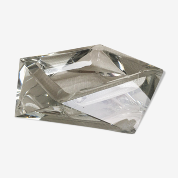 Art Deco glass ashtray in the shape of a prism