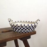 Vintage woven ceramic basket