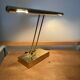 Modernist desk or piano lamp in gilded brass - 1970s/80s