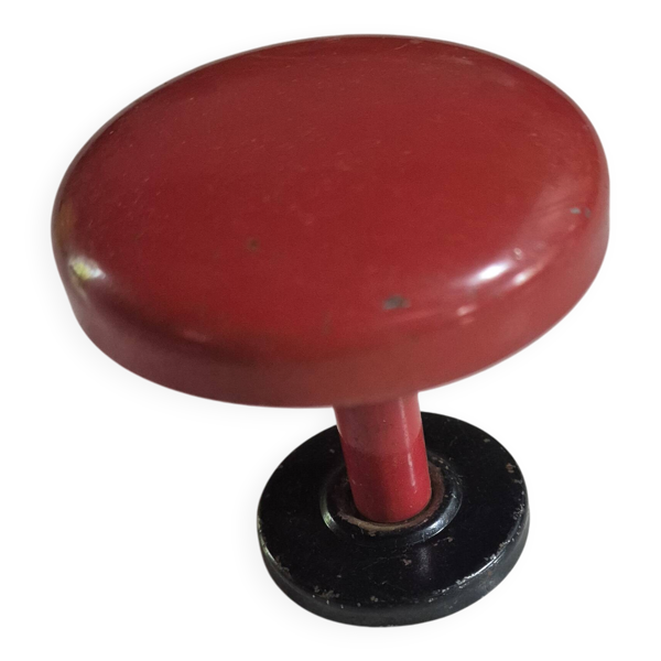 patere porte manteau vintage en metal rouge
