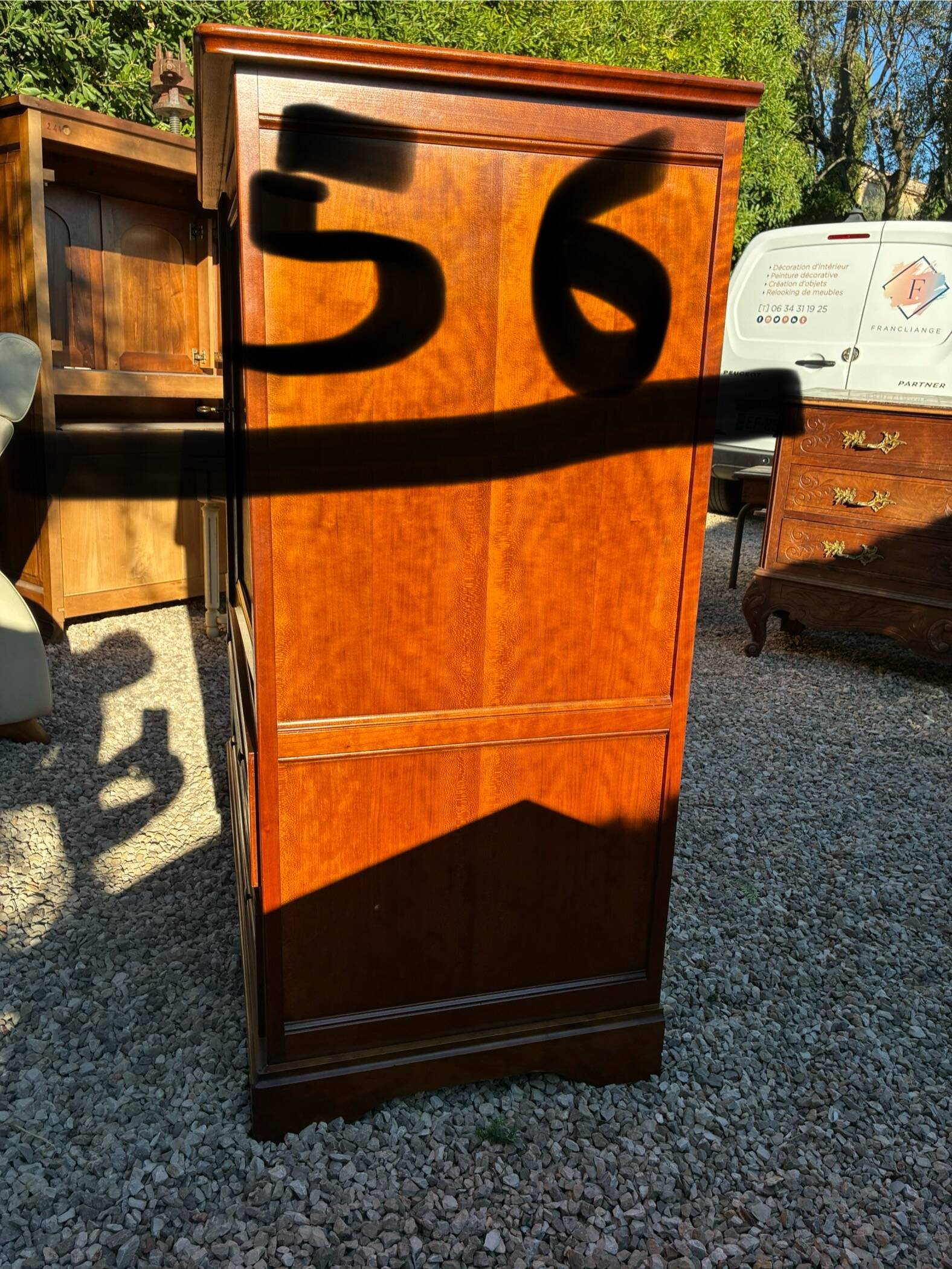 Wooden TV cabinet with drawers