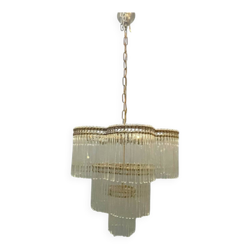 Lustre à tiges en verre de Murano, années 1960