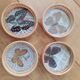 Vintage butterfly top and its 12 coasters