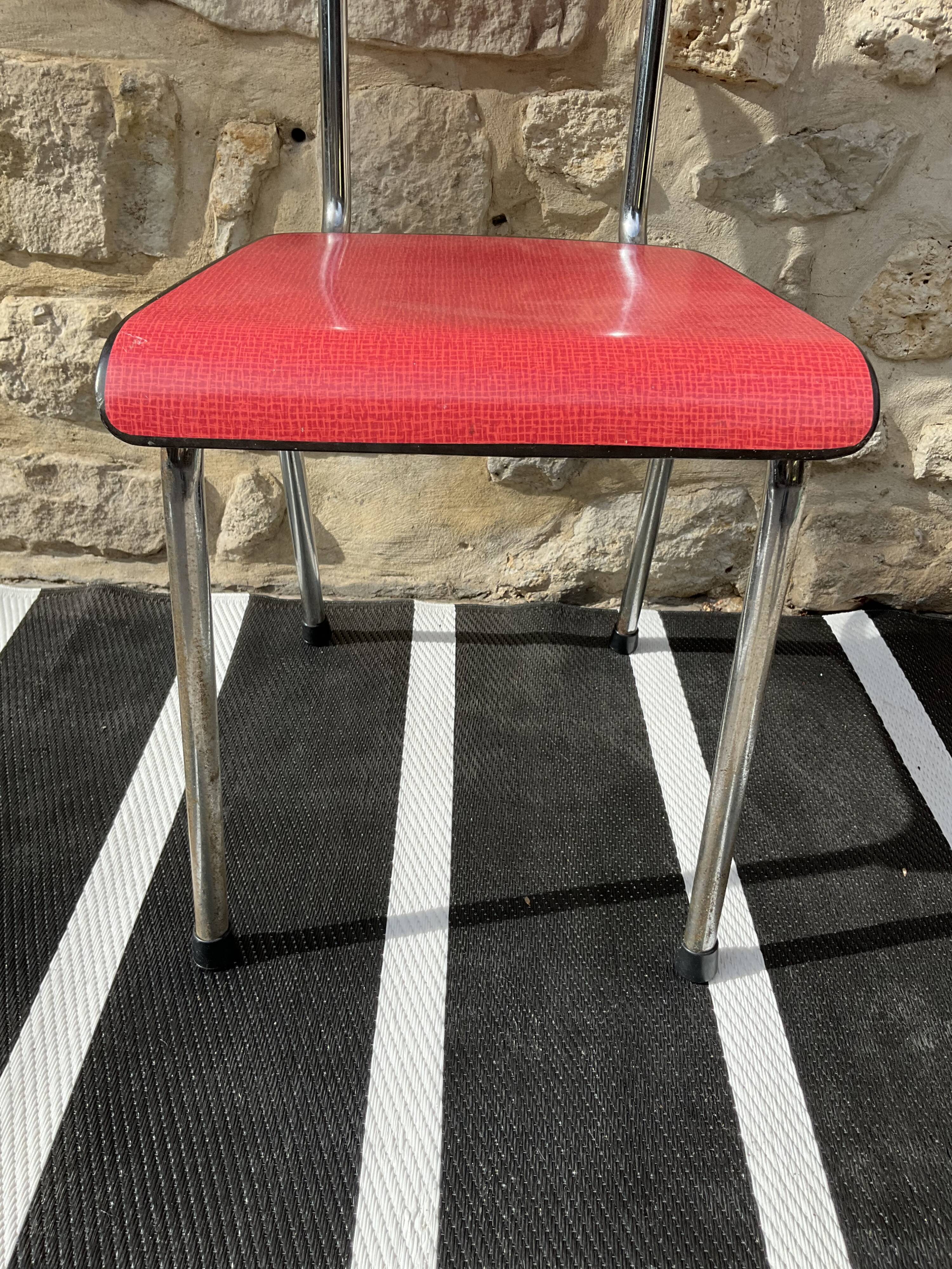 Formica chair red tubauto