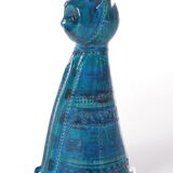 Rimini Blue cat made of ceramics by Aldo Londi,1960
